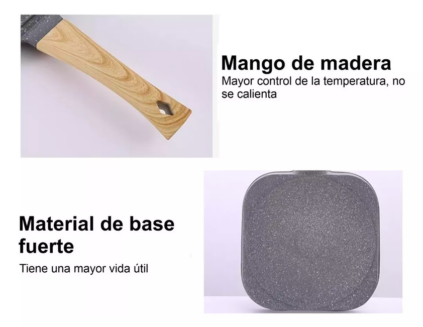 Miniatura 4 de Sartén Antiadherente Multiusos 3 Puestos